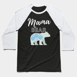 Winter Mama Bear Baseball T-Shirt